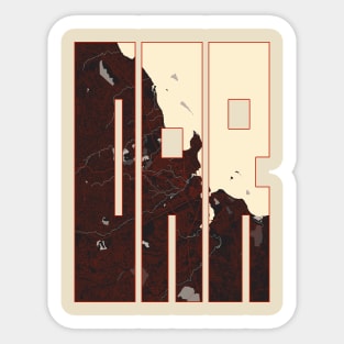 Dar es Salaam, Tanzania City Map Typography - Vector Sticker